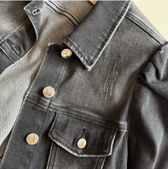 NWOT Retrofete Ada Jean Jacket in Faded Black Size Small - Picture 6 of 11